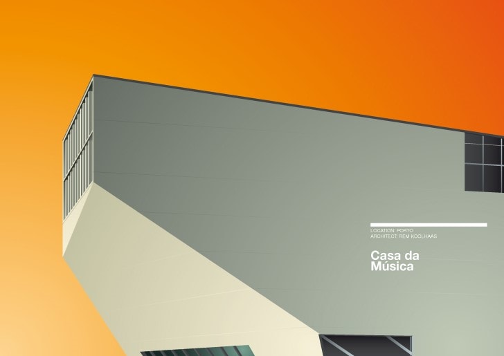 پوستر های خلاق معماری در  طرح ها مینیمال